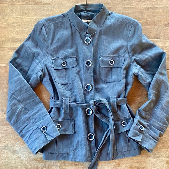RW & Co. Brown Linen Jacket - Picture 1 of 6